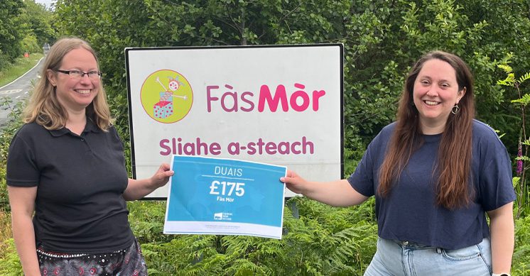 Maria Russell (Fàs Mòr) agus Jennie NicDhonnchaidh (Sabhal Mòr Ostaig)