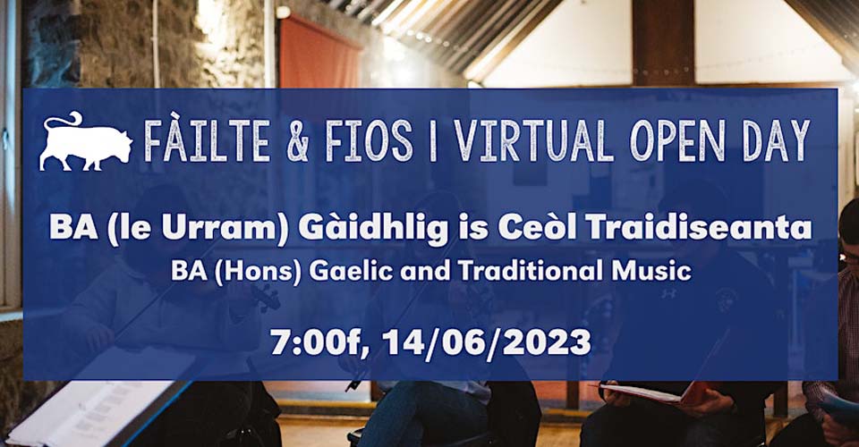 Fàilte is Fios: BA Gàidhlig is Ceòl Traidiseanta