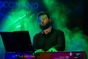 Michael Biggins at the piano